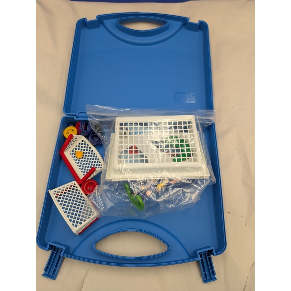 Playmobil Carrying Case W Figures Accessories Soccer Goals Players
